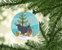 Lowchen Merry Christmas Tree Ceramic Ornament