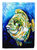 Lucky Blue Gill Fish Garden Flag 2-Sided 2-Ply