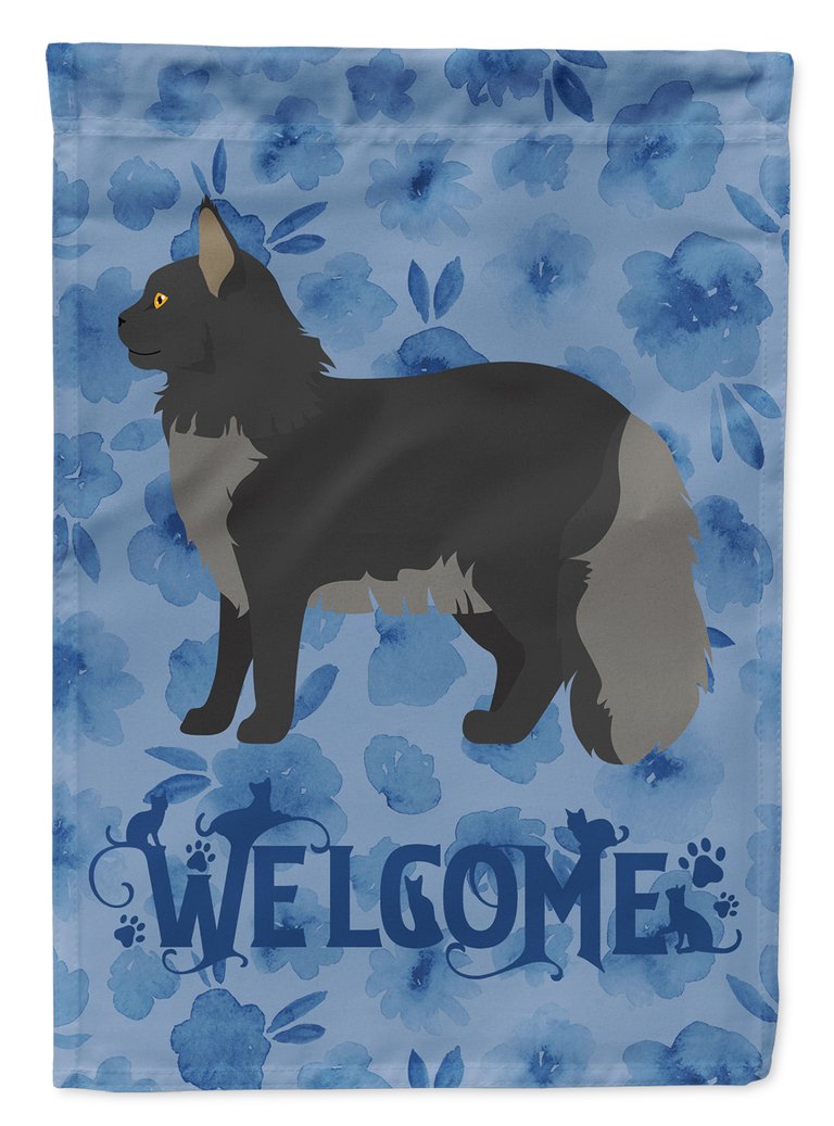 Maine Coon #2 Cat Welcome Garden Flag 2-Sided 2-Ply