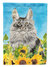 Maine Coon in Sunflowers Garden Flag 2-Sided 2-Ply