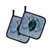 Male Blue Crab Cool Blue Water Pair of Pot Holders