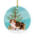 Manx Cat Merry Christmas Tree Ceramic Ornament
