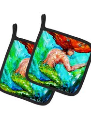 Mermaids Heaven Pair of Pot Holders