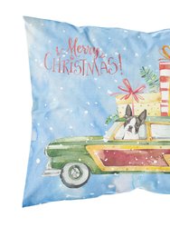 Merry Christmas Boston Terrier Fabric Standard Pillowcase