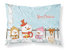 Merry Christmas Carolers Wire Fox Terrier Fabric Standard Pillowcase