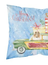 Merry Christmas Collie Fabric Standard Pillowcase