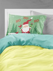 Merry Christmas Santa Claus Ho Ho Ho Fabric Standard Pillowcase