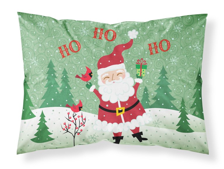 Merry Christmas Santa Claus Ho Ho Ho Fabric Standard Pillowcase