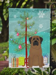 Merry Christmas Tree Bullmastiff Garden Flag 2-Sided 2-Ply