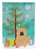 Merry Christmas Tree Chow Chow Cream Garden Flag 2-Sided 2-Ply