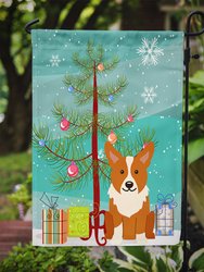 Merry Christmas Tree Corgi Garden Flag 2-Sided 2-Ply