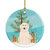 Merry Christmas Tree Great Pyrenese Ceramic Ornament