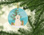 Merry Christmas Tree Great Pyrenese Ceramic Ornament