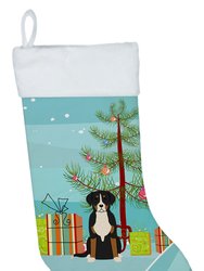 Merry Christmas Tree Greater Swiss Mountain Dog Christmas Stocking