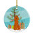 Merry Christmas Tree Irish Setter Ceramic Ornament