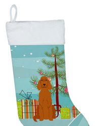 Merry Christmas Tree Irish Setter Christmas Stocking