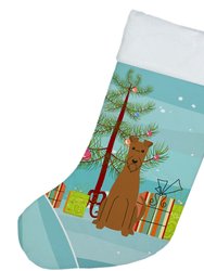 Merry Christmas Tree Irish Terrier Christmas Stocking