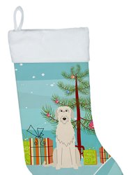 Merry Christmas Tree Irish Wolfhound Christmas Stocking