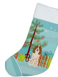 Merry Christmas Tree Russian Spaniel Christmas Stocking