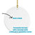 Merry Christmas Tree Shih Tzu Silver White Ceramic Ornament