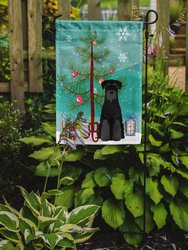 Merry Christmas Tree Standard Schnauzer Black Garden Flag 2-Sided 2-Ply