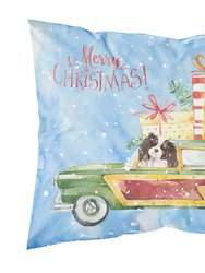 Merry Christmas Tricolor Cavalier Spaniel Fabric Standard Pillowcase