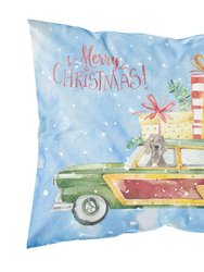 Merry Christmas Weimaraner Fabric Standard Pillowcase