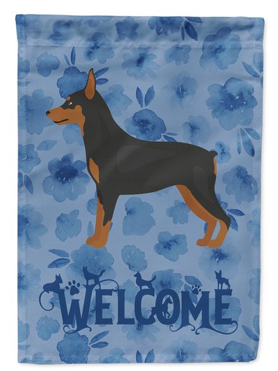 Caroline's Treasures Miniature Pinscher Welcome Garden Flag 2-Sided 2-Ply product