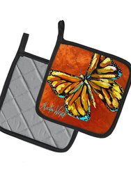 Monarch Butterfly Pair of Pot Holders