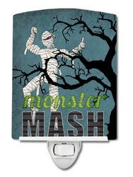 Monster Mash with Mummy Halloween Ceramic Night Light