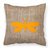 Moth Burlap and Orange BB1055 Fabric Decorative Pillow