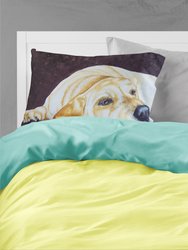 Naptime Yellow Labrador Fabric Standard Pillowcase
