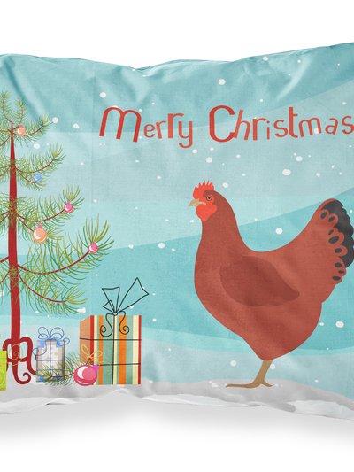 Caroline's Treasures New Hampshire Red Chicken Christmas Fabric Standard Pillowcase product