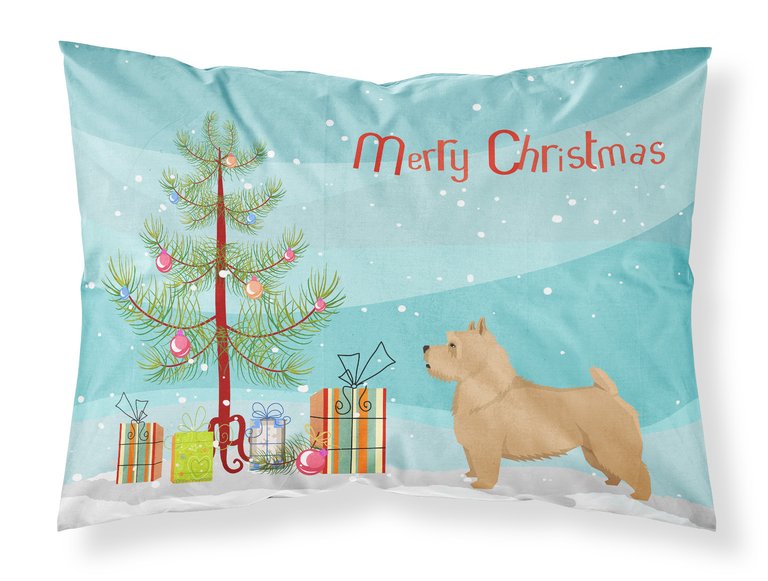 Norwich Terrier Christmas Tree Fabric Standard Pillowcase