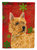 Norwich Terrier Red And Green Snowflakes Holiday Christmas Garden Flag 2-Sided 2-Ply