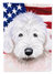 Old English Sheepdog American Flag Garden Flag 2-Sided 2-Ply