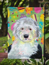 Old English Sheepdog Easter Eggtravaganza Garden Flag 2-Sided 2-Ply