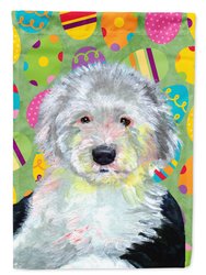 Old English Sheepdog Easter Eggtravaganza Garden Flag 2-Sided 2-Ply