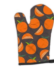 Oranges on Gray Oven Mitt