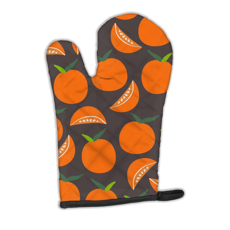 Oranges on Gray Oven Mitt