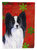Papillon Red And Green Snowflakes Holiday Christmas Garden Flag 2-Sided 2-Ply