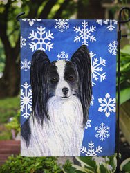 Papillon Winter Snowflakes Holiday Garden Flag 2-Sided 2-Ply