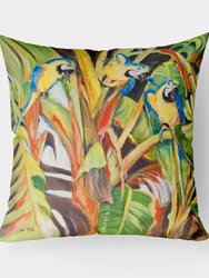 Parrots Fabric Decorative Pillow