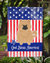 Patriotic USA Chow Chow Cream Garden Flag 2-Sided 2-Ply