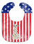 Patriotic USA Dalmatian Baby Bib