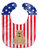 Patriotic USA English Bulldog Fawn Baby Bib