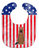 Patriotic USA German Shepherd Baby Bib