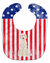 Patriotic USA Irish Wolfhound Baby Bib