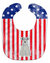 Patriotic USA Miniature Schnauzer White Baby Bib