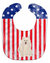 Patriotic USA Samoyed Baby Bib